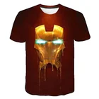 Футболки с супер-героями для мальчиков и девочек, летняя детская футболка с 3d-рисунком, детские футболки для детей, топы с коротким рукавом