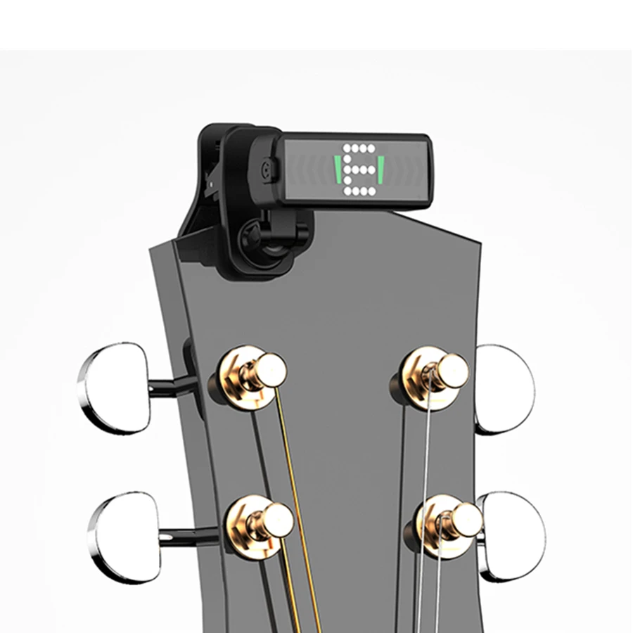 

SWIFF AUDIO A10 Rotatable Clip-on LED Mini Bass Guitar Tuner for Chromatic Guitar Bass Violin Ukulele with Battery