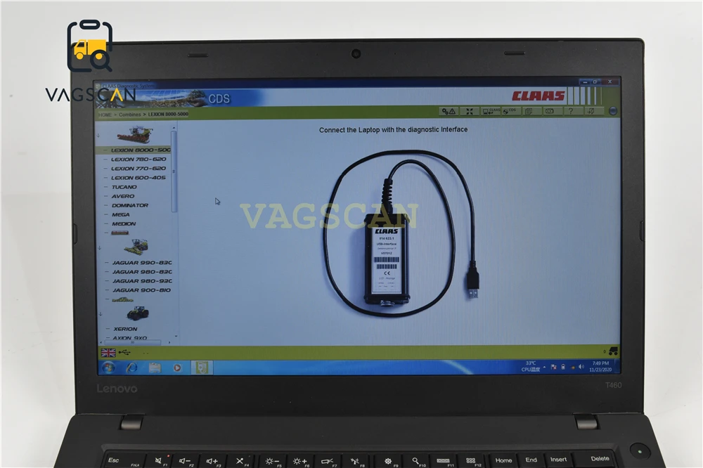 Ноутбук T420 для CLAAS CDS 7.3.4 диагностический комплект (CANUSB) (система диагностики
