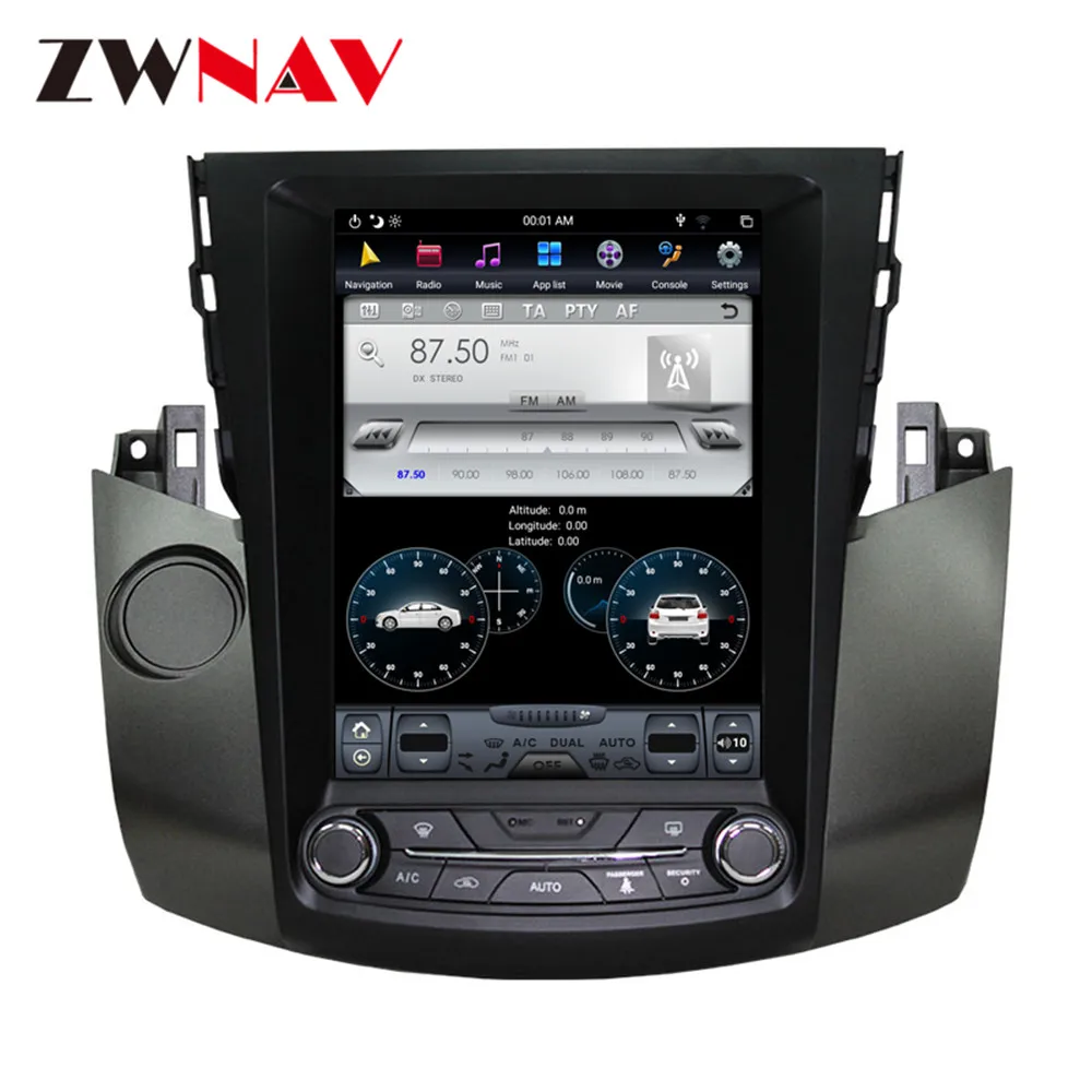 Tesla style 4 Гб rom Android 9,0 для Toyota RAV4 2006-2012 Автомобильный gps навигатор головное устройство радио магнитофон мультимедийный плеер ips