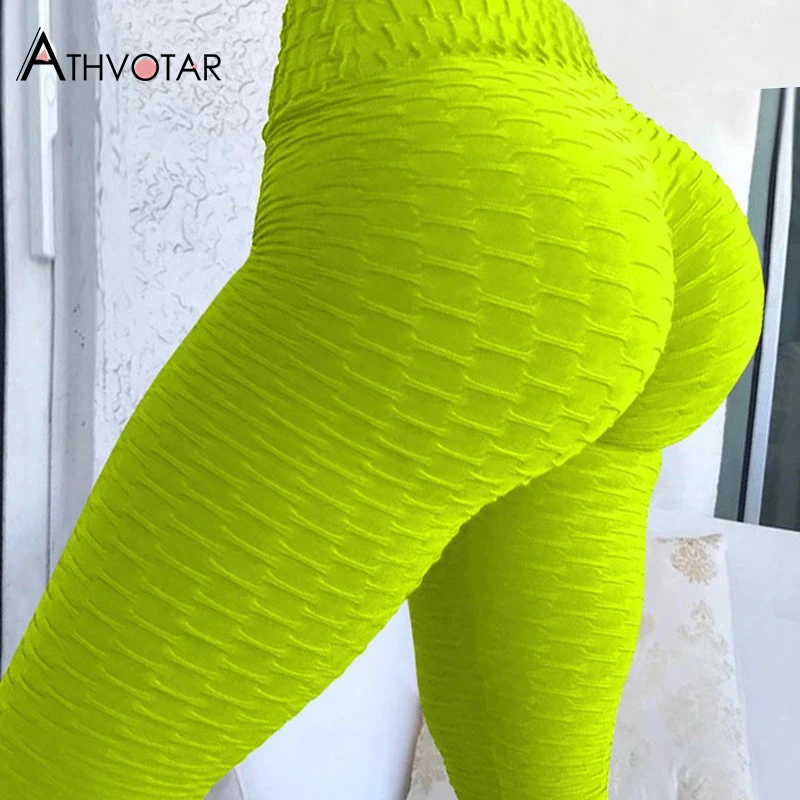 Твердые Высокая Талия Фитнес леггинсы Для женщин спортивная женская обувь с