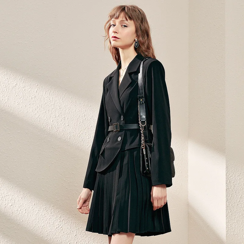 

YY spring 2021 two piece dress with new collar and fake, feminine and thin, retro skirt dsy1011lt117