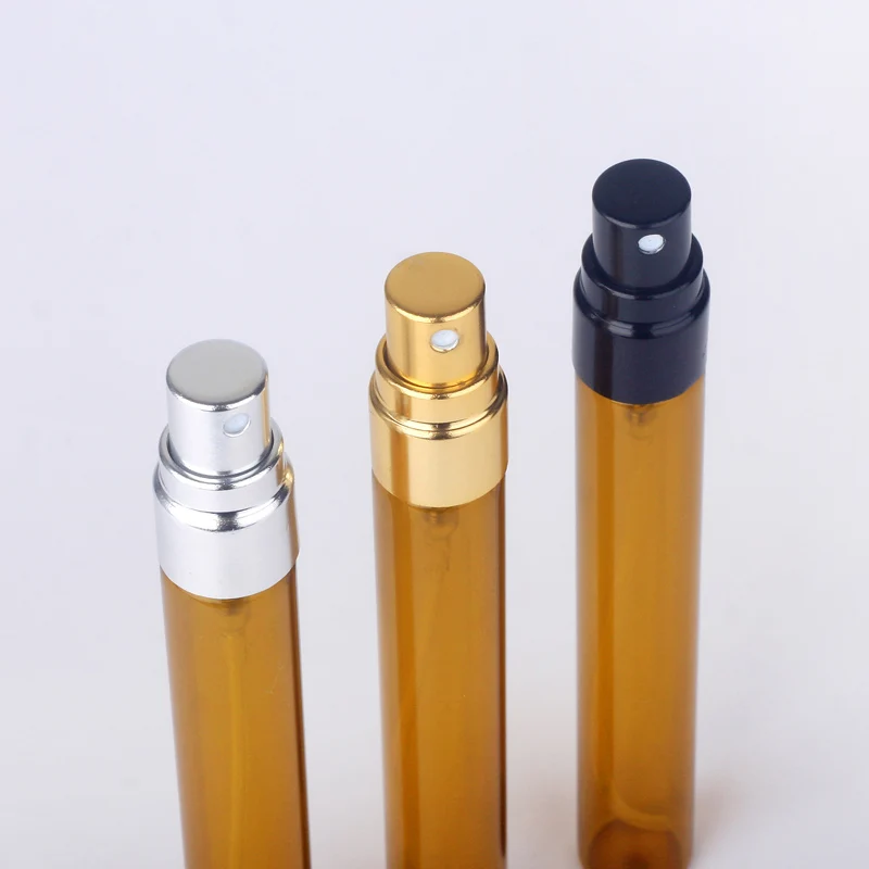 100Pieces/Lot 10ml Perfume Bottle Empty Spray Amber Atomizer perfume Cosmetic Container Travel | Красота и здоровье