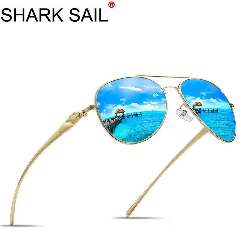Классические солнцезащитные очки авиаторы SHARK SAIL поляризационные для мужчин и