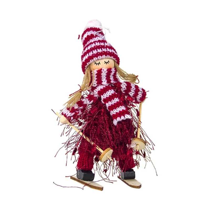 Рождественские кулоны декоративные вязаные куклы ангелы подвесная фигурка