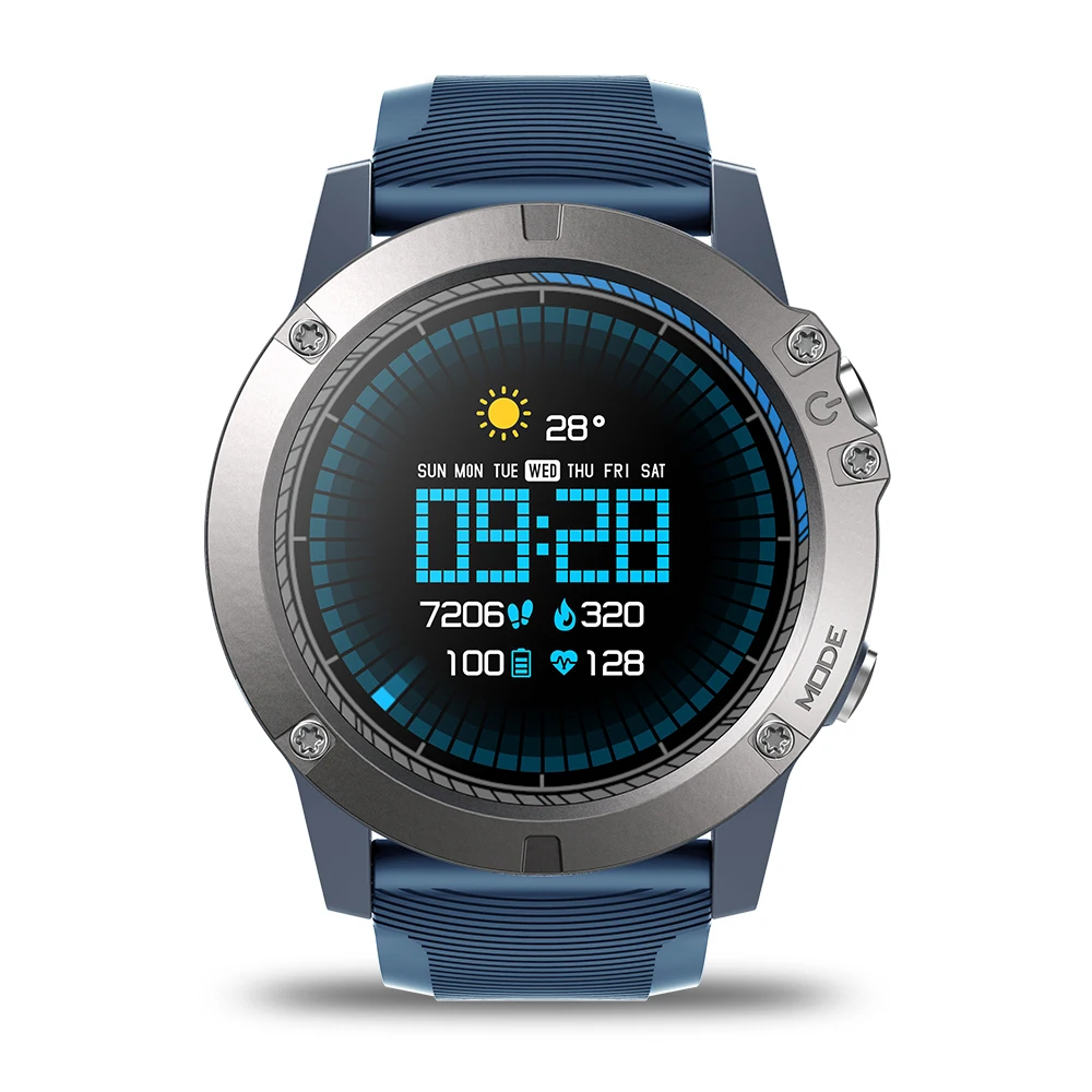 blue Zeblaze VIBE 3 Pro Smartwatch цветной сенсорный дисплей спортивные Смарт IP67 водонепроницаемые Смарт-часы с пульсометром и дистанционным управлением музыкой - Цвет: blue