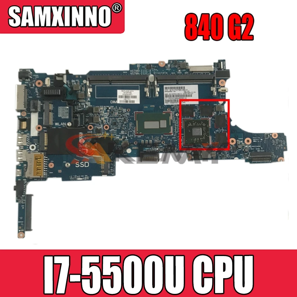 

AKemy796890-001 6050A2637901-MB-A02 For HP EliteBook 840 G2 laptop mothebroard SR23W I7-5500U Radeon R7 M260X