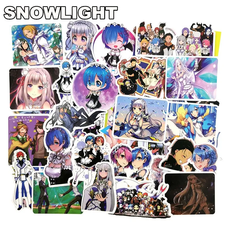 10/50 шт./упак. жизнь в другой мир от нуля аниме наклейки для скрапбукинга Diy ноутбук
