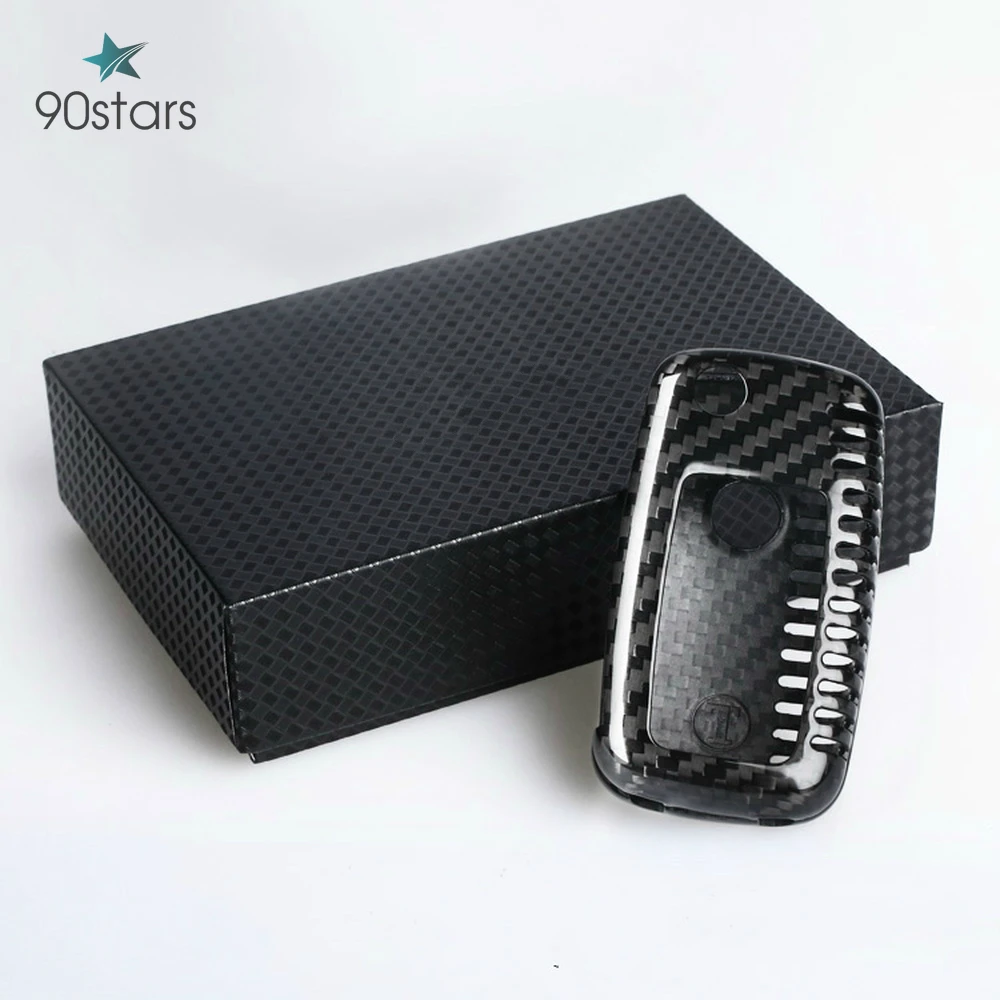 Углеродное волокно чехол ключа дистанционного управления автомобилем для VW Golf