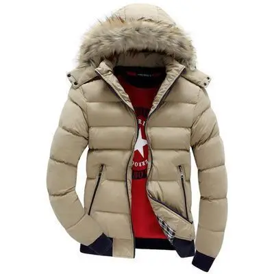 

2020 New Winter Men Coat With Down Cotton Jacket And Thick Hooded Jacket 8 Colors