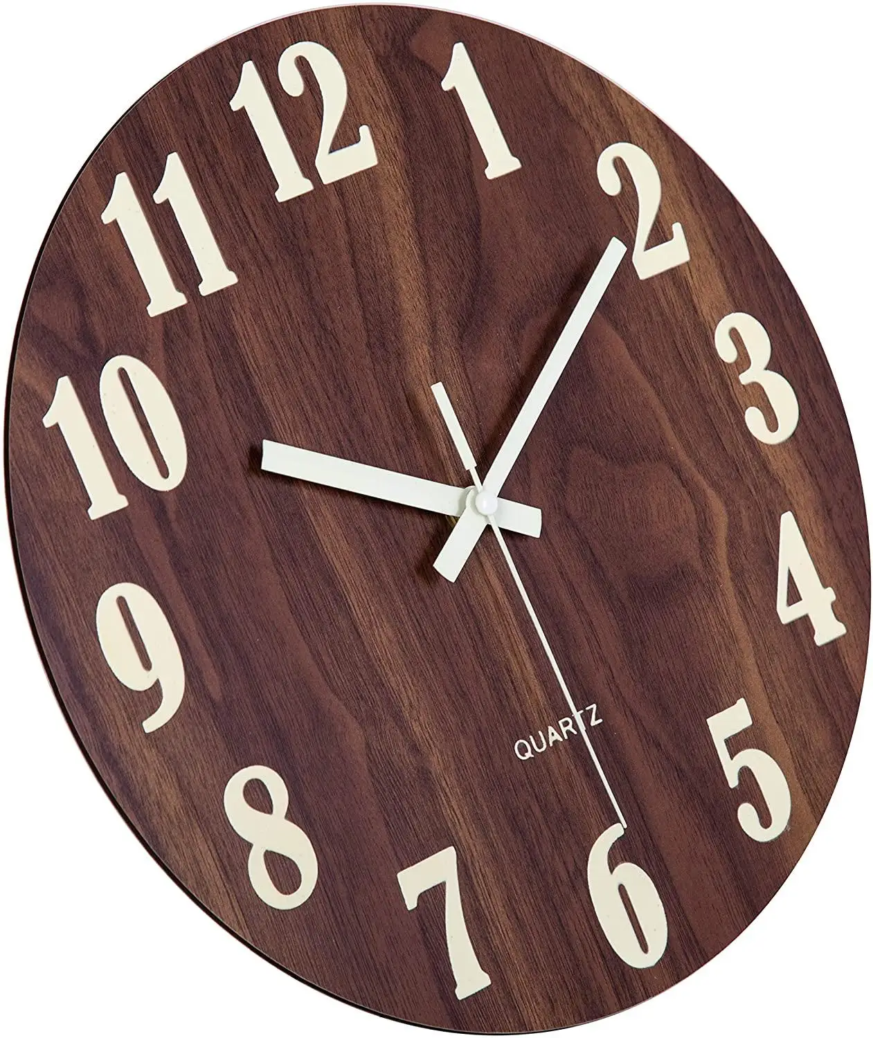 Светящиеся Настенные часы деревянные настенные винтажный стиль для домашнего