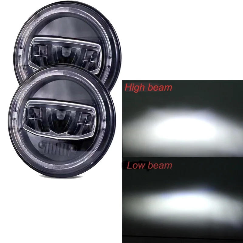 New 7 Inch Led Headlights DRL Halo Amber Turn Light for Jeep Wrangler JK TJ CJ LJ Rubicon Sahara Unlimited Car accessories | Автомобили и
