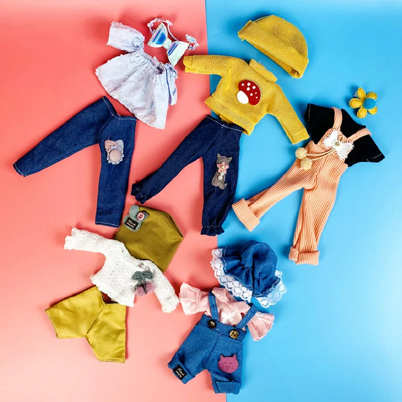 

12 Inch 1/6 30CM BJD Doll Clothes Suit Fashion Casual Wear Overalls Princess Dress Up Dolls Accessories DIY Toys for Girls Gift