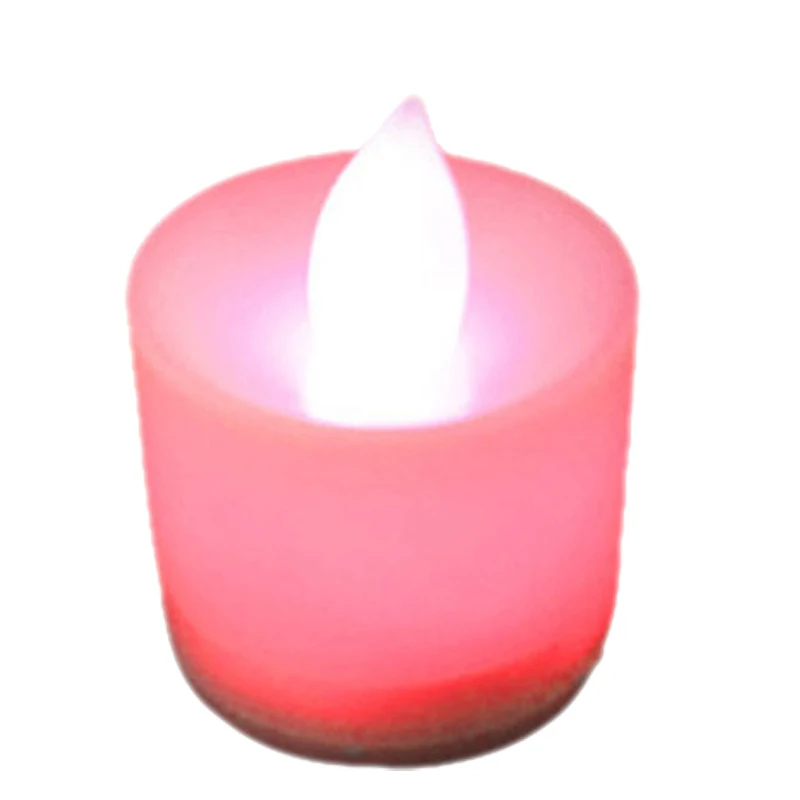 7 цветов светодиодный Изменение электронная беспламенная Свеча лампа дома