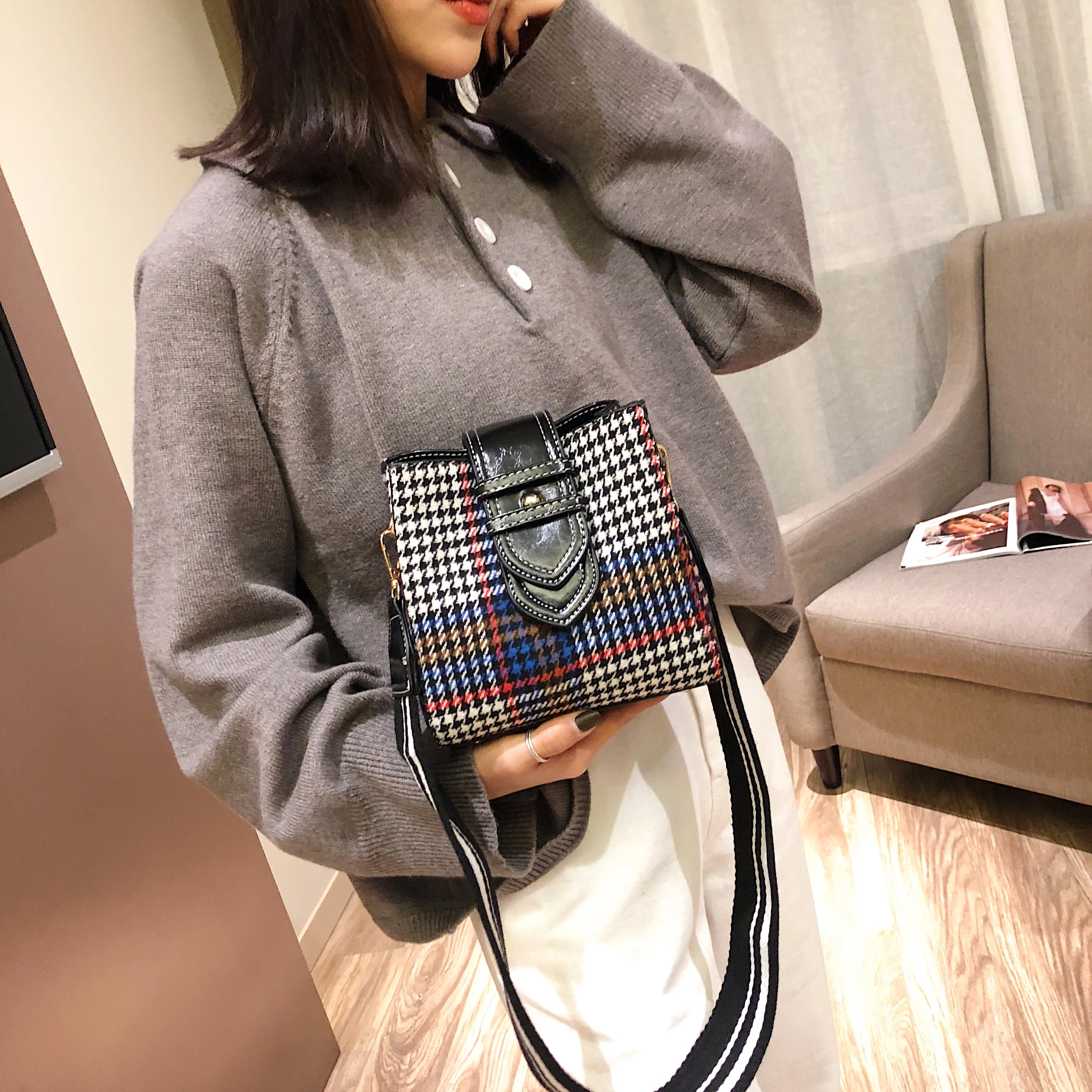 

Women bucket bag new fashion female bag pu leather versatile broadband cross-body single shoulder joker bag