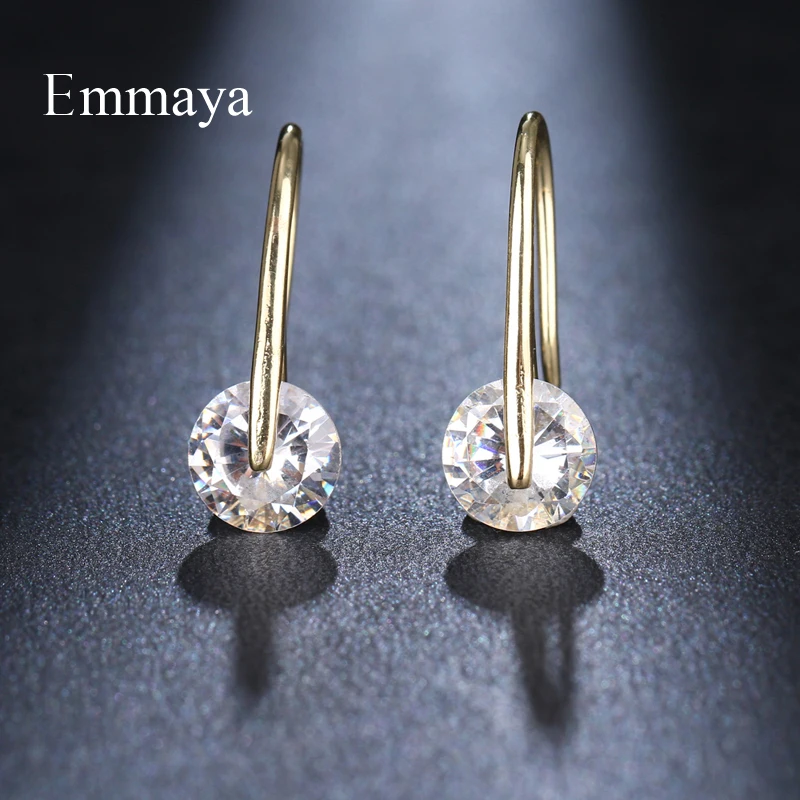 Серьги Emmaya для женщин и девочек, многоцветные классические украшения с фианитами
