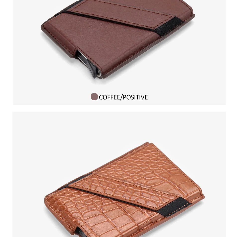 Бизнес для мужчин Id Card Holder PU кожаный бумажник для карт для мужчин маленький держатель для кредитных карт Rifd мужской кошелек черный короткий клатч кошельки