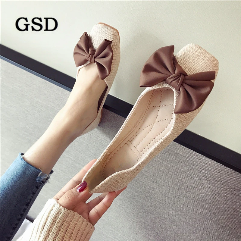 Большие размеры Женская обувь с мягкой подошвой новинка сезон весна осень Туфли