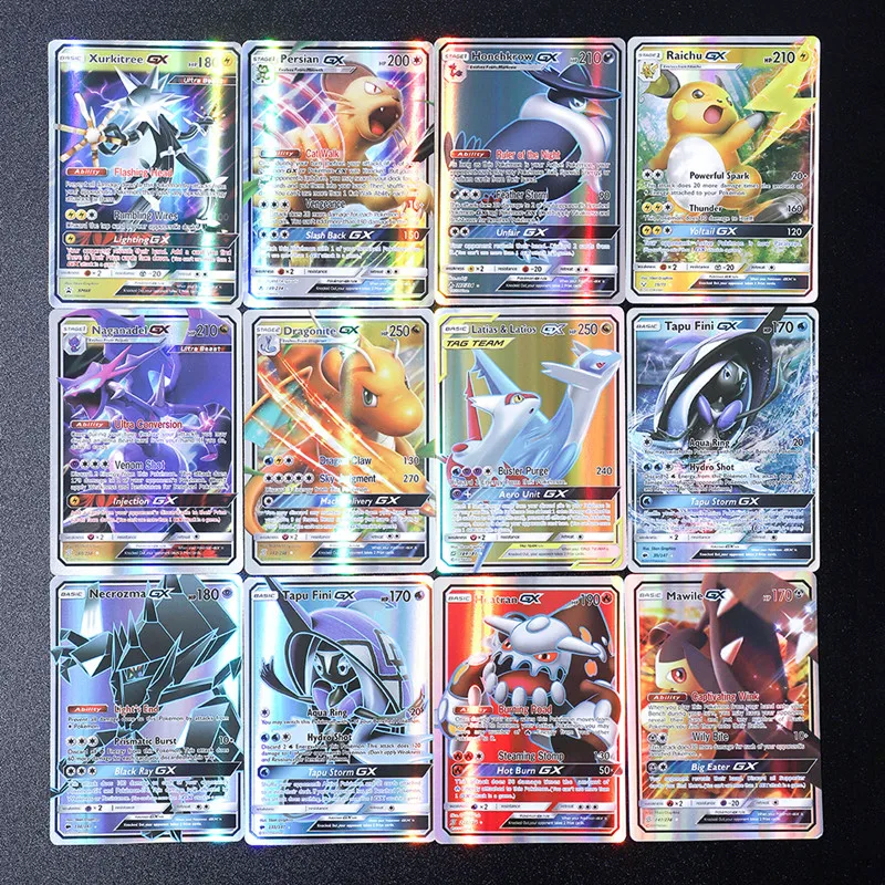 

60PCS Pokemon Cards TAKARA TOMY Game VMAX GX EX MEGA English Trading Booster Box Shining Card Kids Collection Battle Toys Gift