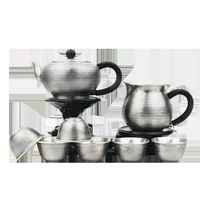 seiko 999 pure silver teapot manual pure silver kung fu silver tea set silver teapot tea ceremony household
