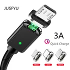 Магнитный кабель Micro USB 3A для быстрой зарядки, 1 м