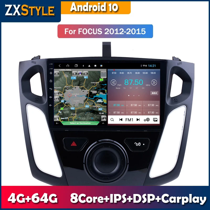 

Android 10 Car Radio For Ford Focus 2012-2015 Stereo Receiver GPS Navigation Auto Video Multimedia Player