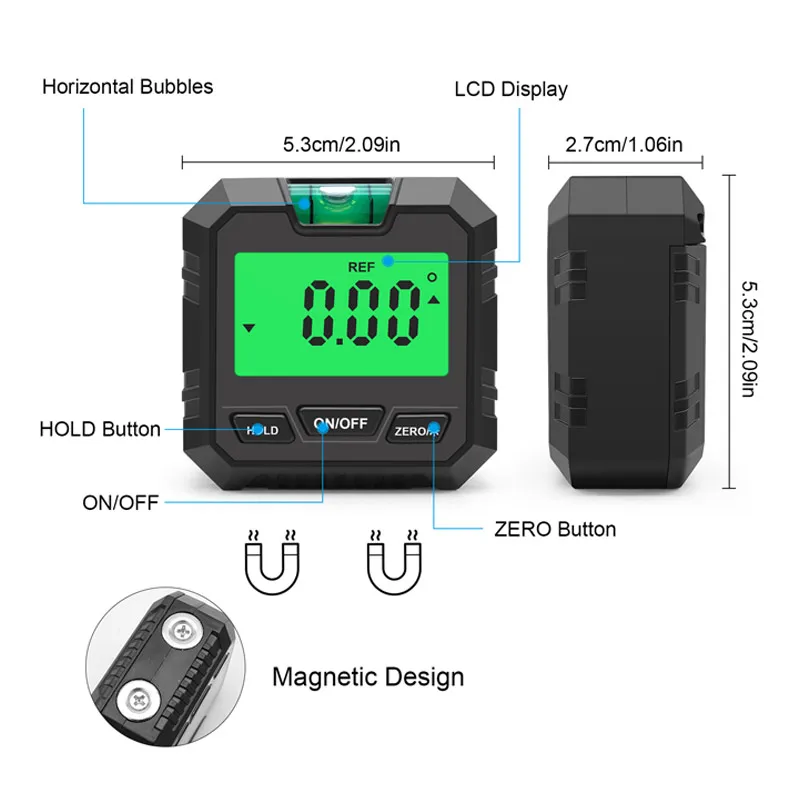 Цифровой угломер с углом обзора 360 градусов электронный Гониометр ЖК-подсветкой
