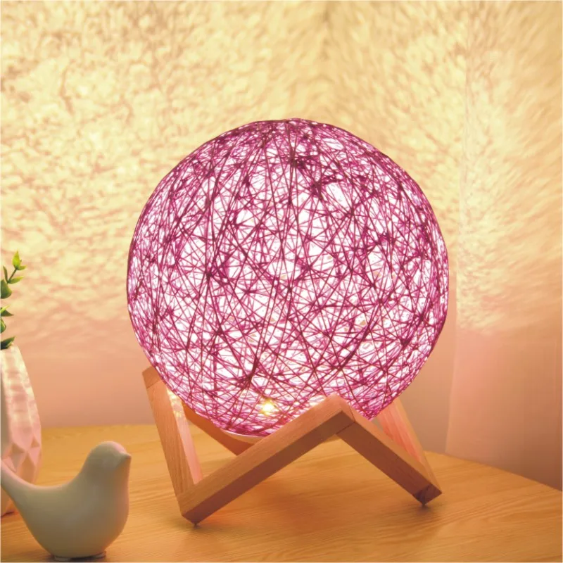 Современная настольная лампа с USB прикроватная красочная шариками настольные