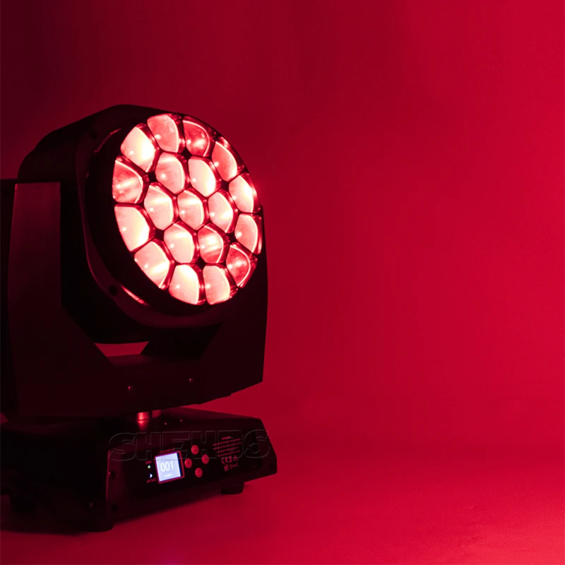 SHEHDS Sound Activated Disco Ball Party Lights Big Bees Eyes 19X15W RGBW Zoom Light Best For Christmas Home KTV Xmas Wedding | Лампы и