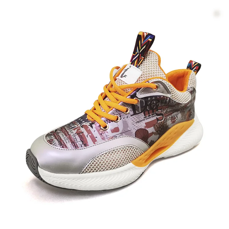 

Chinese Style 2021 Hand-painted Youth Trendy Shoes Student Animation Running Sneakers Playing Low-cut Hip-hop Men's Shoes