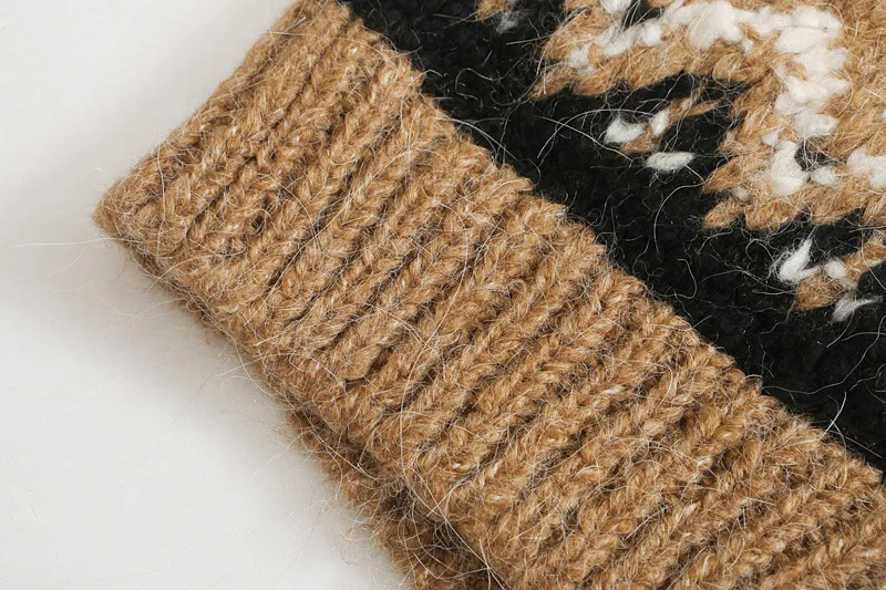 Дизайнерский женский зимний толстый вязаный кардиган пальто яркий цвет кружево