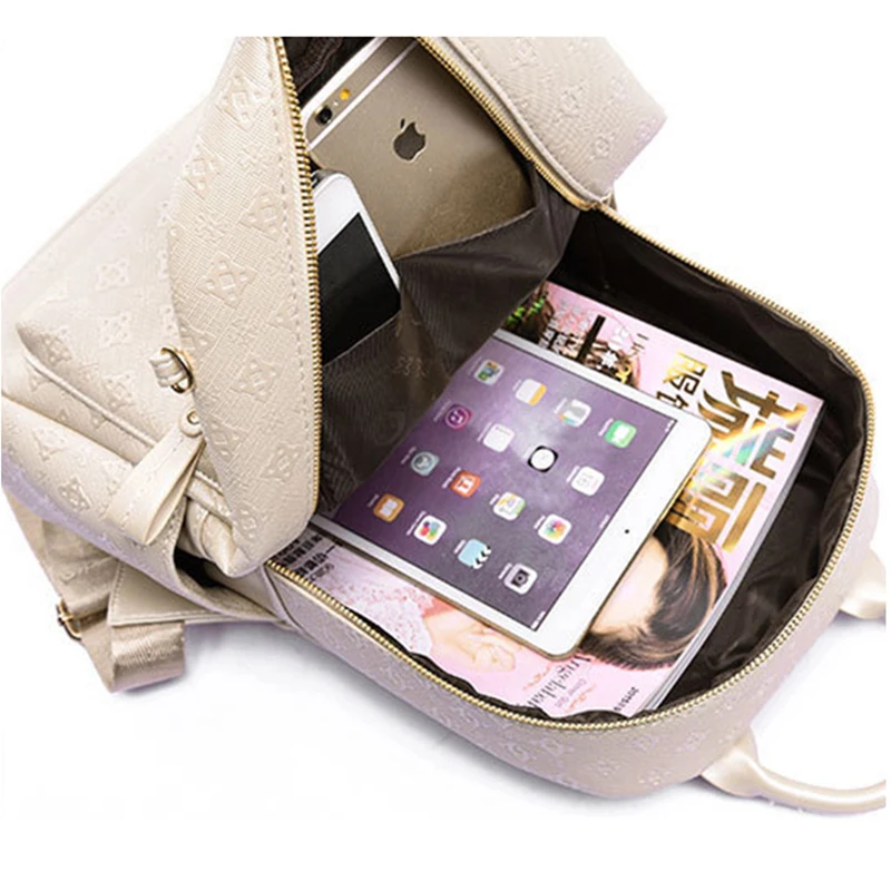 

Hot Sell HUNI Women Backpack High Quality PU Leather School Backpack Student Bag for Teens Girls Female Travel High Quality Bags