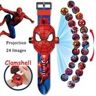 Детские часы Marvel Человек-паук Железный человек Супергерой игрушка фигурки героев для детей замороженный пони Микки Маус принцесса Рождественский подарок