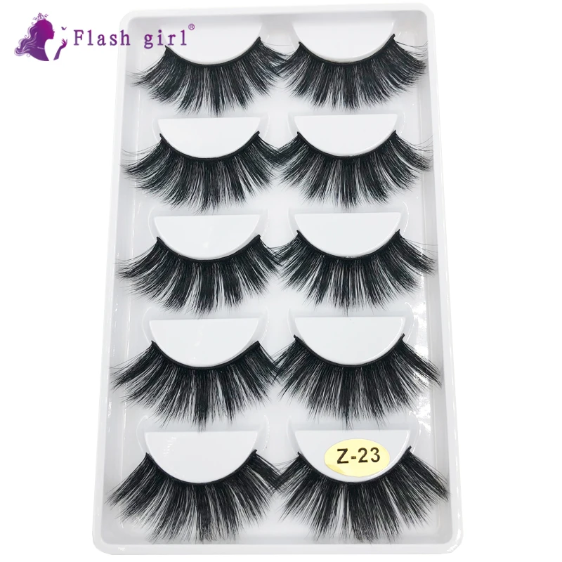 

Flash Girl 5 пар Z series Z23 натуральные накладные ресницы ручной работы