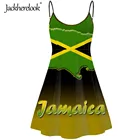 Платье Jackherelook с принтом флага Ямайки, женское платье в стиле Харадзюку, сексуальное платье с открытой спиной на бретелях, женские слитные платья, 2021