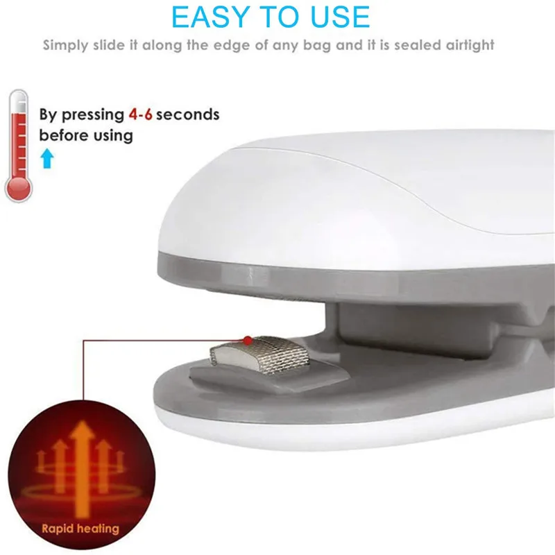 

Mini Sealing Household Machine Heat Sealer Capper Food Saver For Plastic Bags Package Mini Gadgets