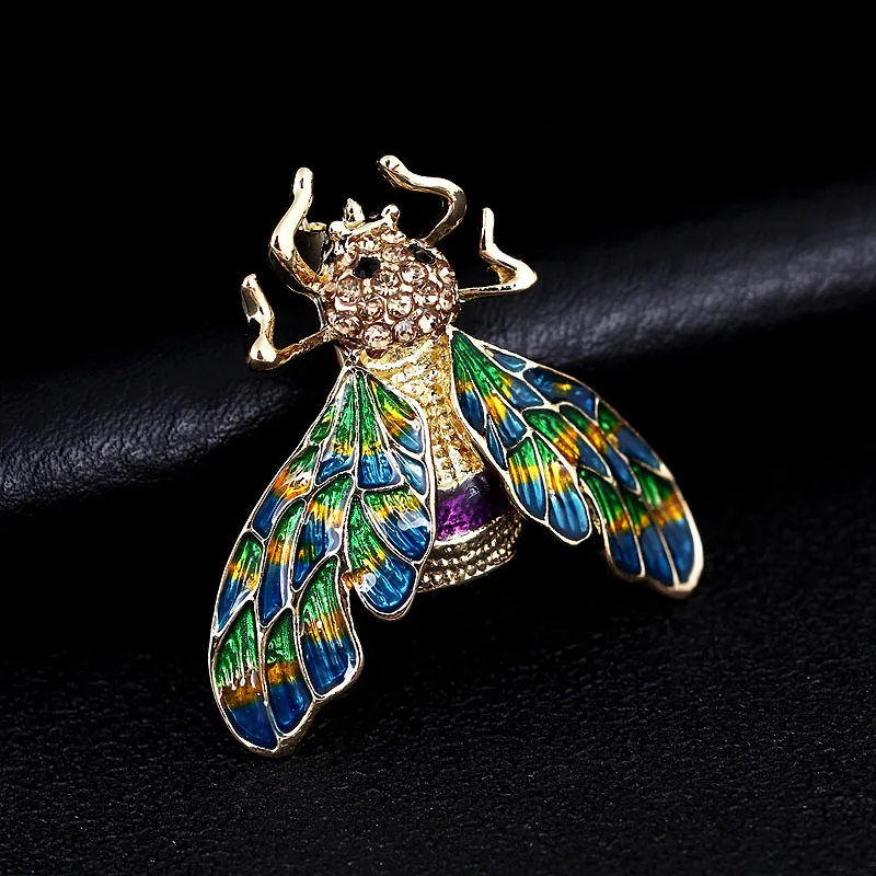 

Gold And Silver Cicada Brooches For Women And Men Crystal Enamel Brooch Pins Christmas Gifts