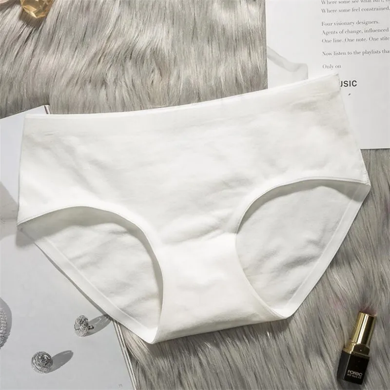 M-xxl женские сексуальные трусики модные удобные бесшовные трусы женские и женские пикантное хлопковое нижнее белье Большие размеры - Цвет: Белый