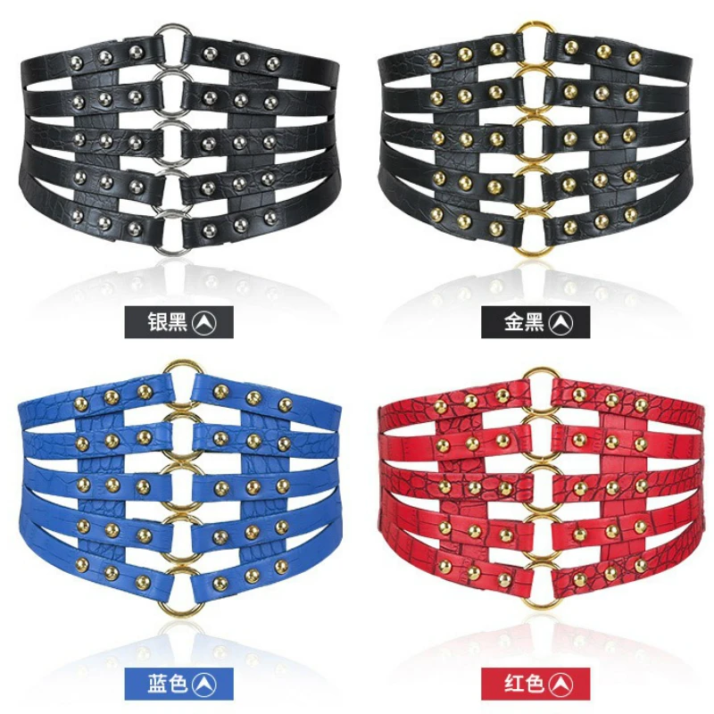 Ремень KINHSW с металлическим кольцом женский модный винтажный эластичный пояс