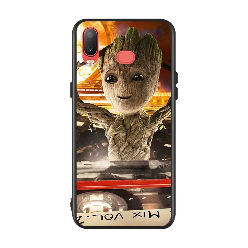

Groot Marvel Avengers for Samsung Galaxy A9 A8 Star A750 A7 A6 A5 A3 Plus 2018 2017 2016 Black Phone Case Soft Cover