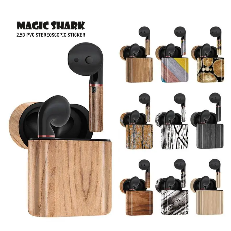 Черно желтый разноцветный противоударный чехол наклейка с деревянным принтом