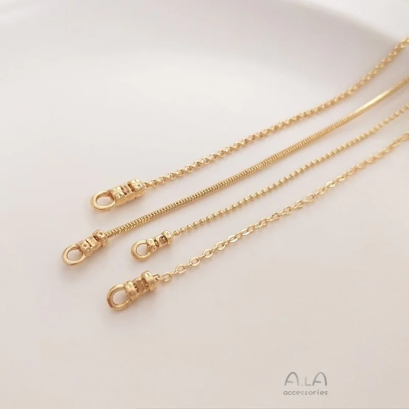 10 шт./партия Универсальный обрезается Кнопка 14K золотой цепочкой и пряжкой