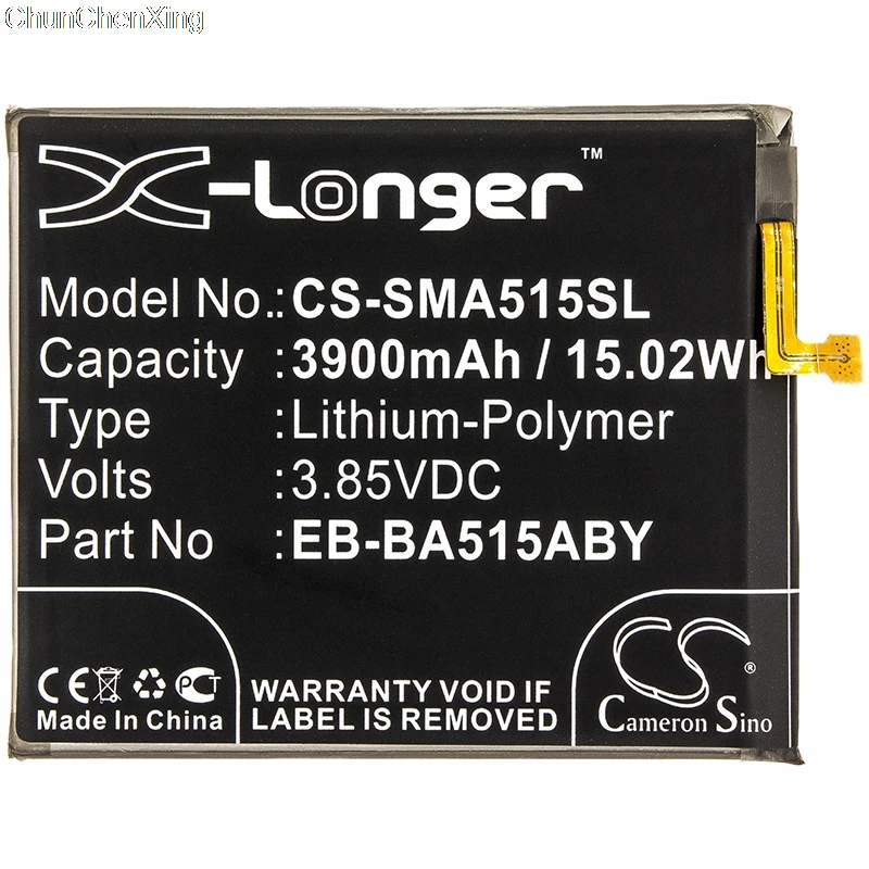 

Cameron Sino 3900mAh Battery EB-BA515ABE for Samsung Galaxy A51 2019,SM-A515F/DSM,SM-A515F/DSN,SM-A516,SM-A515F/DST,SM-A515G
