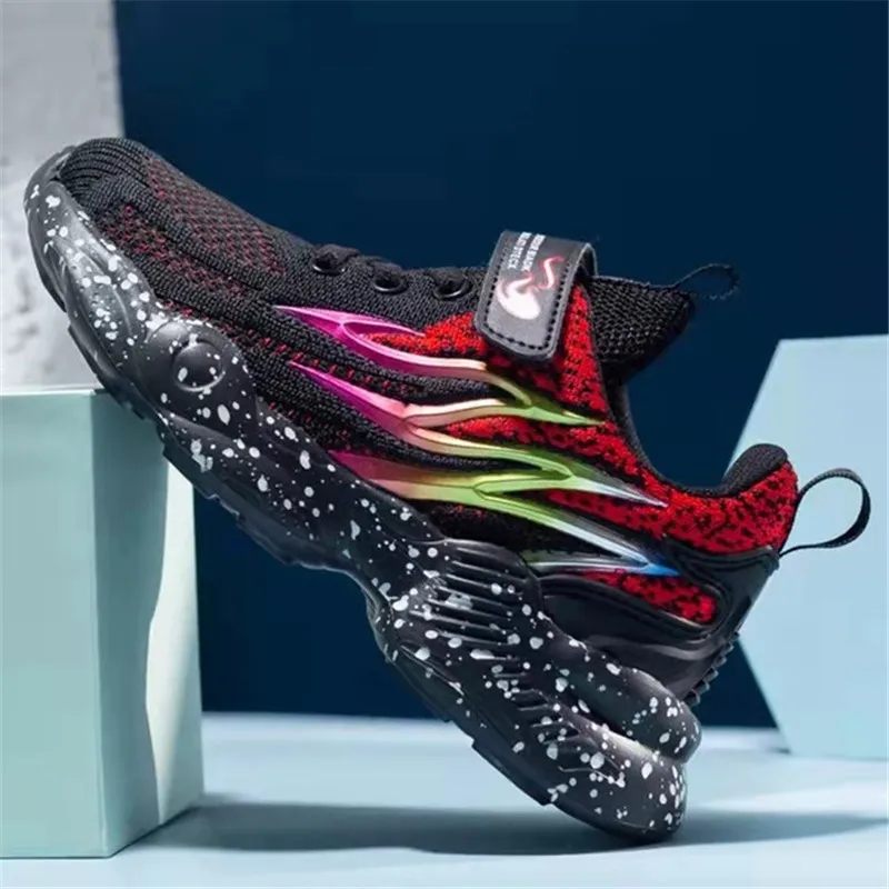 

2021 Fashion Kids Sport Shoes Boys Running Sneakers Breathable Air Mesh Children Casual Shoes Lightweight Girls Tenis Sneakers
