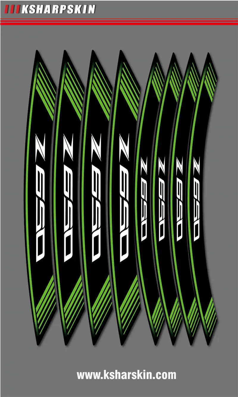

Tire modified motorcycle sticker inner wheel reflective personality wheel decorative decal for KAWASAKI z650