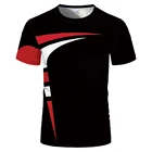 Футболка мужская универсальная с круглым вырезом, дышащий топ с короткими рукавами, модная повседневная рубашка оверсайз с 3D-принтом, лето