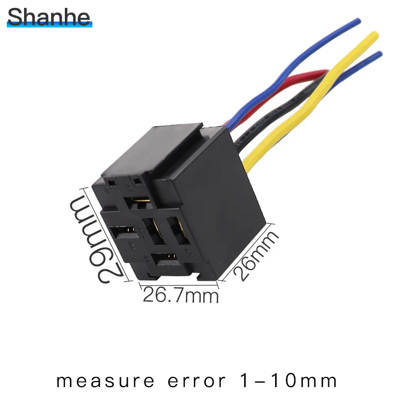 as picture 5-проводной Авто Автомобильные реле-гнезда - Габаритные размеры: as picture
