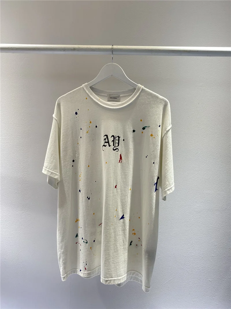 Tie Dye ASKYURSELF Daisy T Shirt Men Women 1:1 Best Quality T-shirt Tee Graffiti Tops | Мужская одежда