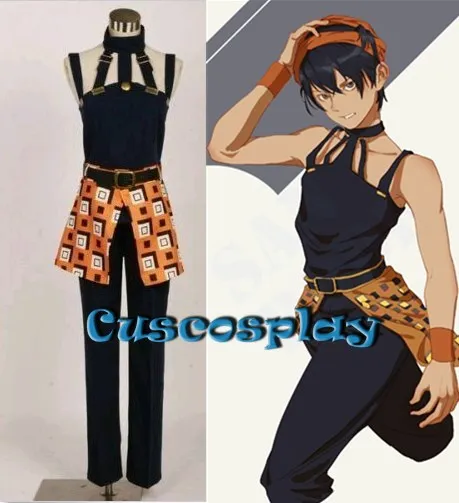 

Аниме приключения Джоджо часть 4 Ghirga Narancia Косплэй костюм наряд-Униформа Костюмы на Хэллоуин, способный преодолевать Броды для взрослых индивидуальный заказ