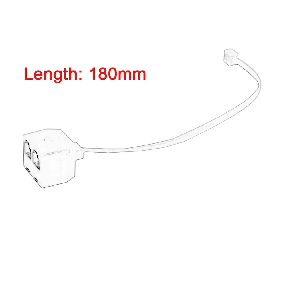 

RJ11 6P4C Male to 6P4C Female 2 Way Telephone Jack Plug Splitter Phone Telephone Line Connector Adapter Converter drop shipping